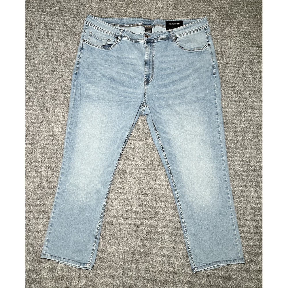 The Perfect Jean NYC Mens 42x32 Tag Athletic Fit Stretch Straight Jeans 28" Inse
